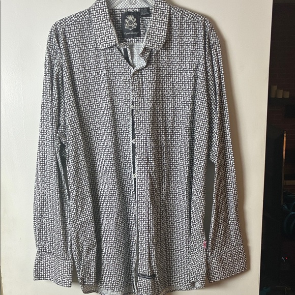 Vintage English Laundry Black and White Checkered Shirt - Picture 1 of 11